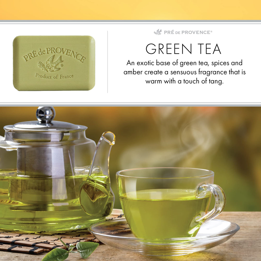Artisanal French Soap Bar Enriched with Shea Butter, Green Tea, 150 Gram