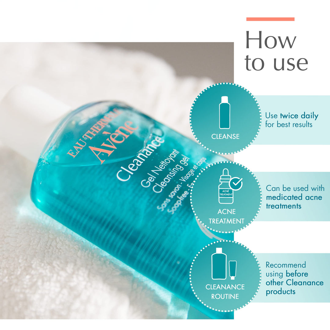 - Cleanance Cleansing Gel - Soap-Free Cleanser for Face & Body - For Blemish-Prone Skin - 3.3 fl.oz.