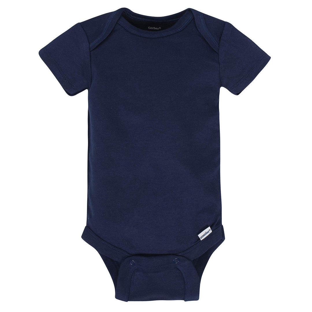 Baby Boy's 8-Pack Short Sleeve Onesies Bodysuits, Blue Fox, Newborn