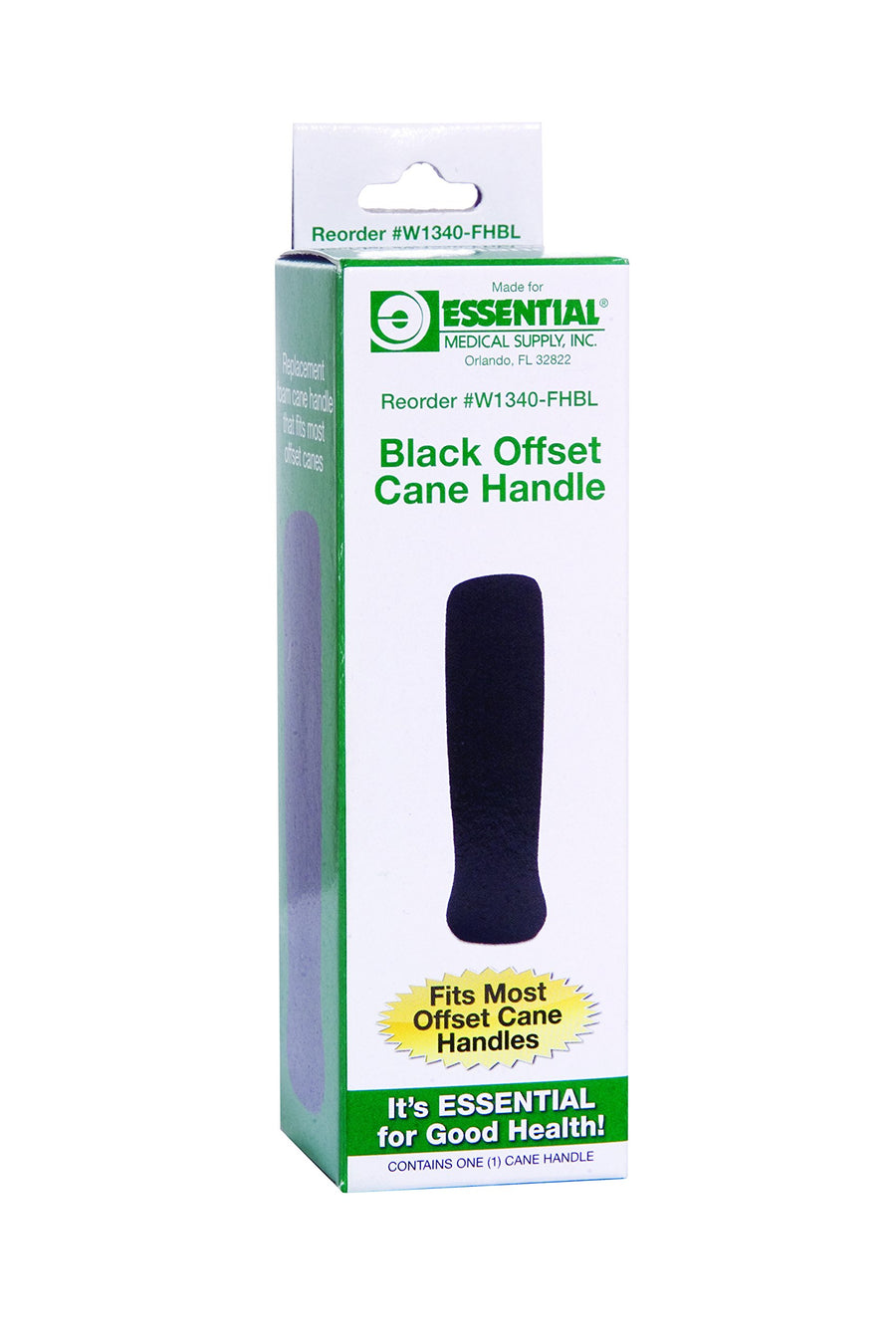 Foam Replacement Handle for Offset Cane, Black