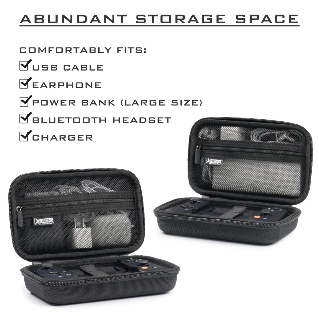 Protective Case for Backbone One/2nd Gen, Large Nylon Hard Shell Carrying Case with Wristband, Keychain, and Mesh Pocket, Compatible with Backbone One Accessories