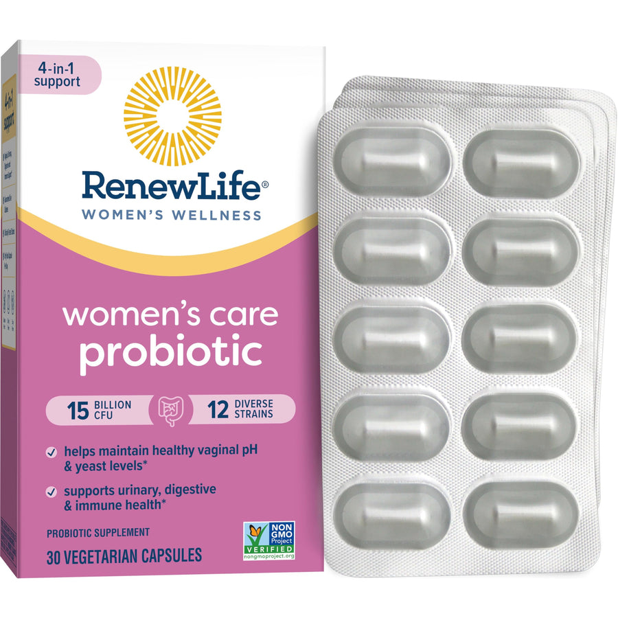 Women's Probiotic Capsules, Supports pH Balance for Women, Vaginal, Urinary, Digestive and Immune Health, L. Rhamnosus GG, Dairy, Soy and Gluten-Free, 15 Billion CFU - 30 Ct