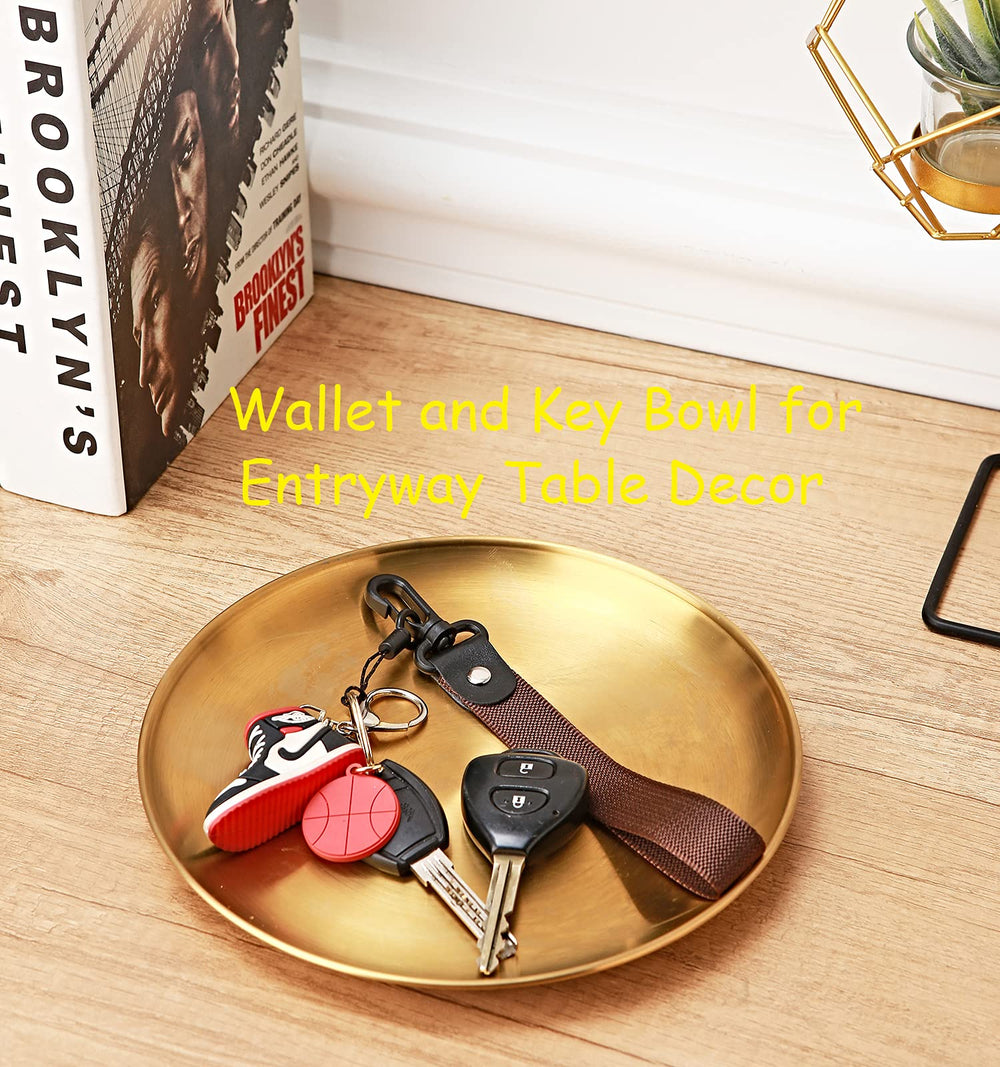 Key Bowl and Keychain Set -Key Bowl for Entryway Table, Decorative Bowl,Valet Tray, Jewelry Dish,Car Key Plate,Perfume Holder,Key Tray for Entryway Table,Bowl for Keys,Key and Wallet Tray