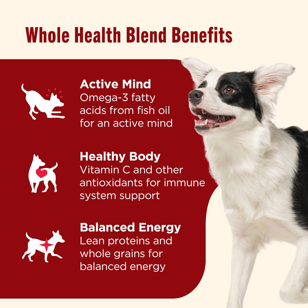 Real Beef, Pea & Brown Rice Recipe Whole Health Blend Dry Dog Food, 40 lb. Bag, Packaging May Vary (Rachael Ray)