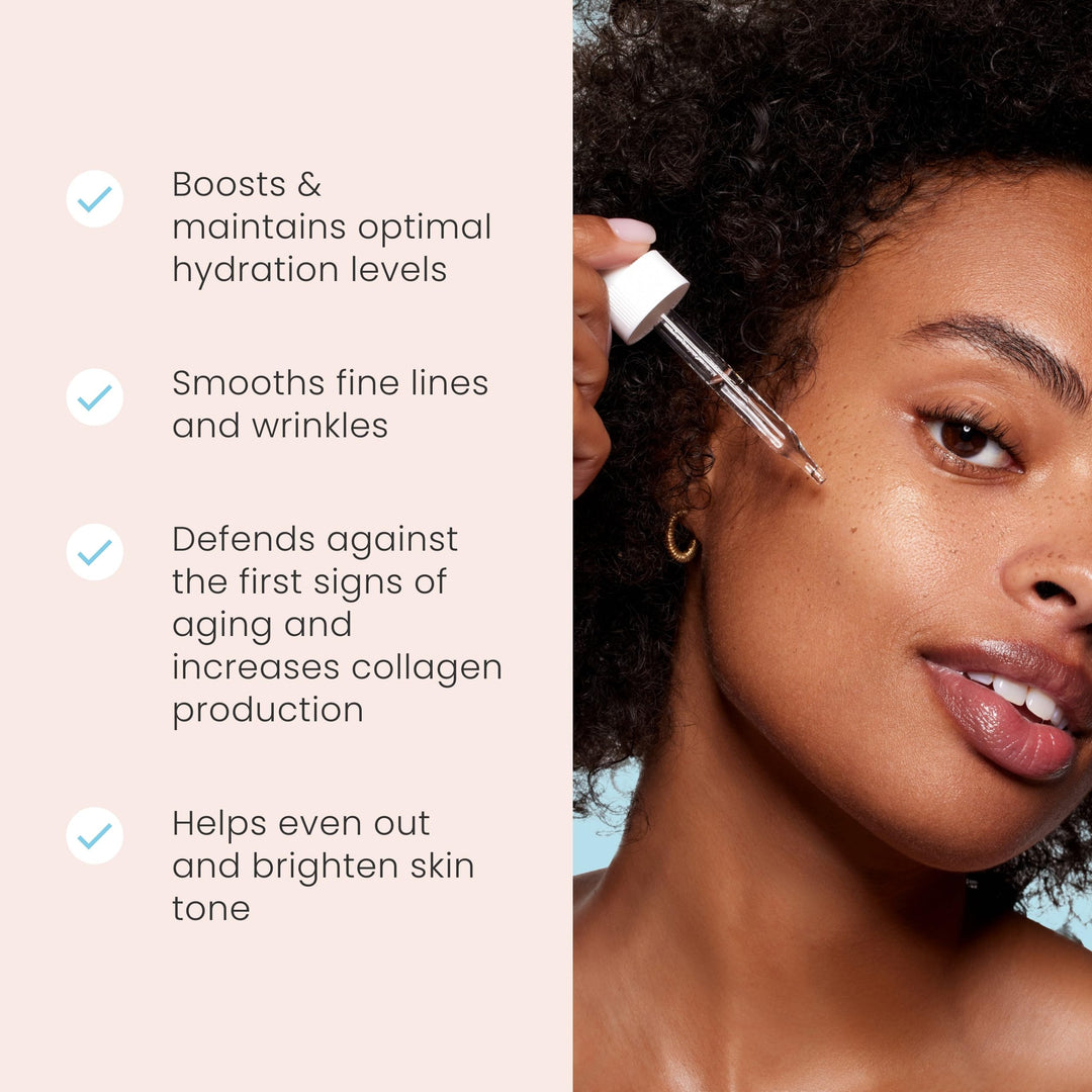 Hyaluronic Acid Vitamin C Serum - 1 oz - Brightens, Smooths, Rebuilds Collagen, Boosts Hydration - For All Skin Types