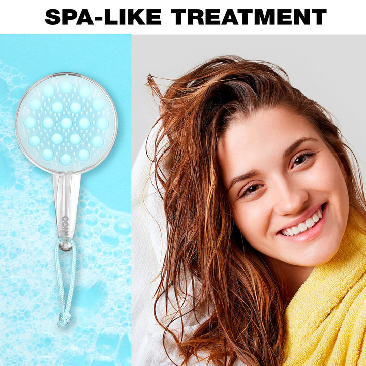 Detangle & Go Shower Massage Hair Brush with Light Blue Silicone and Detangling Bristles, 1 Count