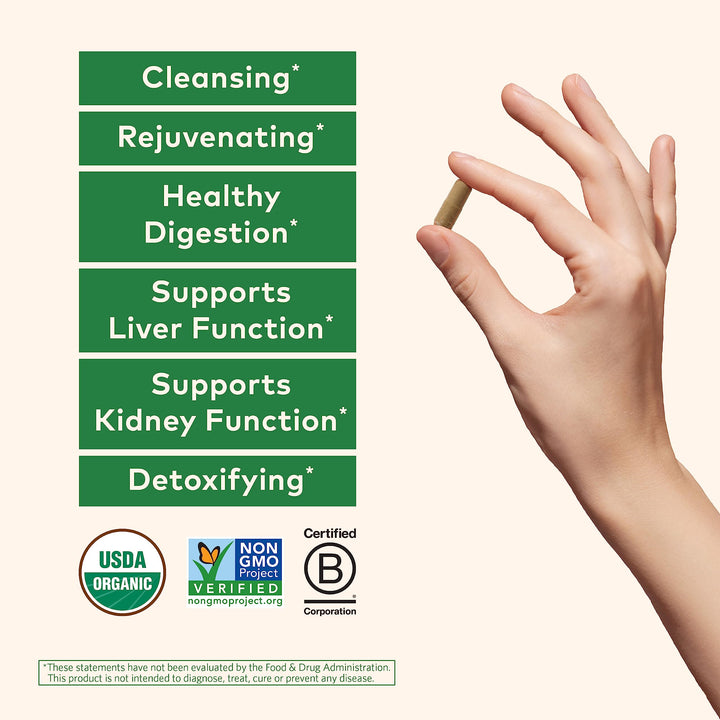 Liver and Kidney Cleanse Detox Repair - Herbal Supplement - Detoxify & Rejuvenate, Supports Healthy Liver & Kidney Function, Vegan, USDA Certified Organic, Non-GMO - 90 Capsules