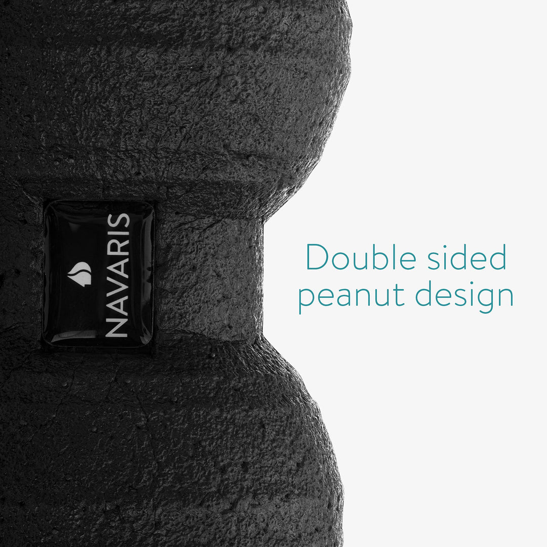 2X Peanut Duo Ball - in 2 Sizes Duo Ball Fascia Ball Set - Trigger Point Ball - Fascia Balls - Black