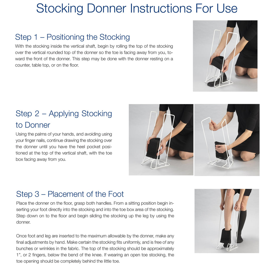 Large Size Stocking Donner, Helps Apply Compression Socks Sized 2XL or 3XL