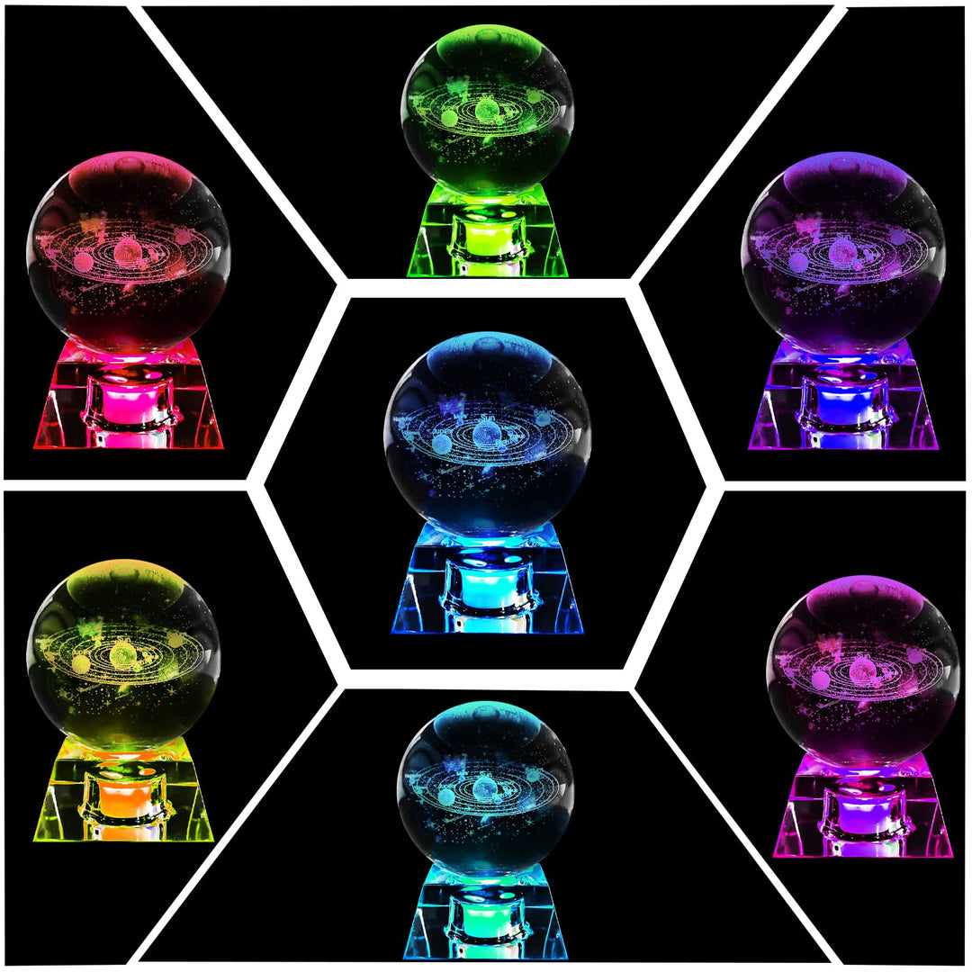 3D Dolphin Crystal Ball with LED Colourful Light Base, Gifts for Kids Her Girlfriend Wife Mom Women Dolphin Lovers, Birthday Presents Lamp Anniversary Home Decor Night Light