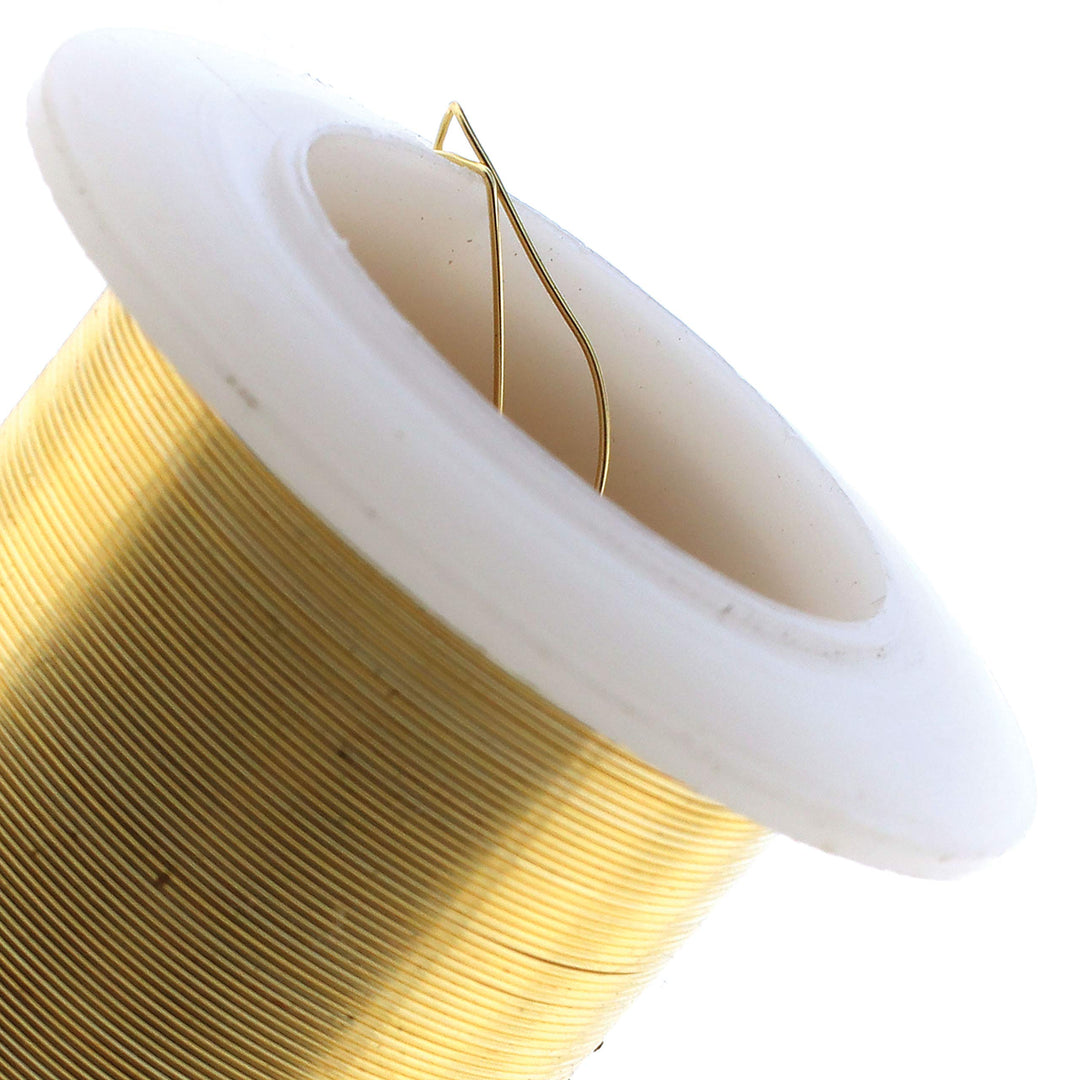 Wire Elements 26-Gauge Lacquered Tarnish-Resistant Copper Wire for Jewelry Making, 34 Yard, 31.09 Meter Spool (Gold Color)