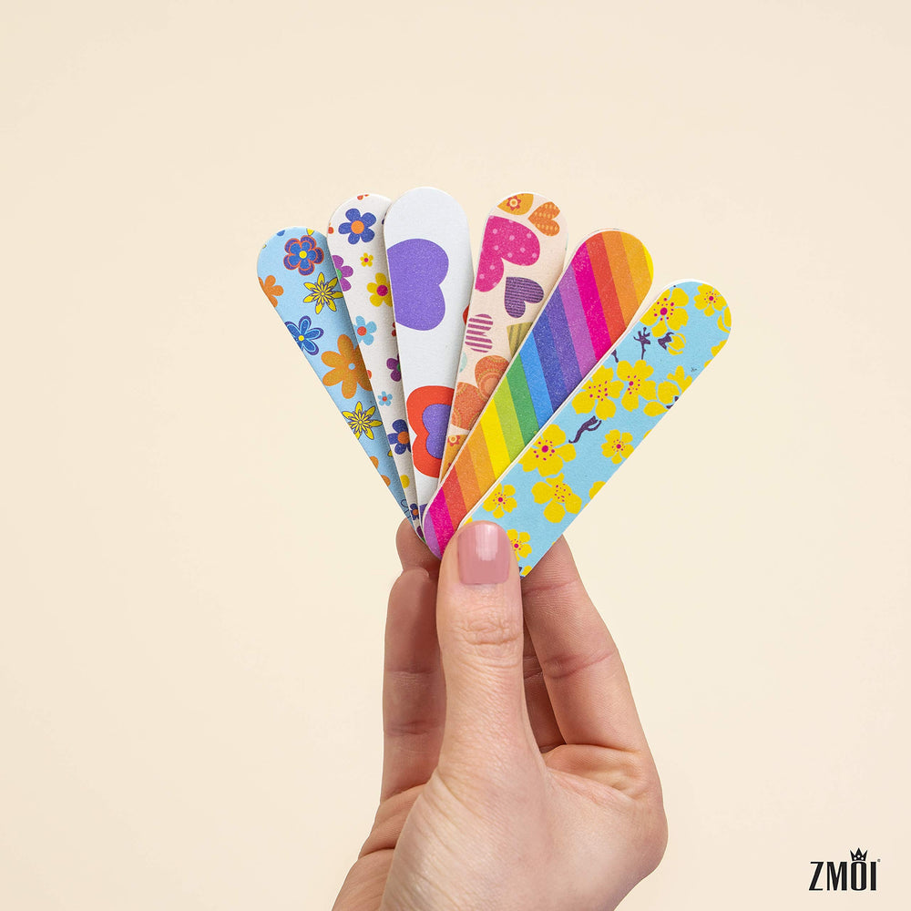ZCollection TM (1 DOZEN) Colorful Girly Mini Emery Board Nail Files
