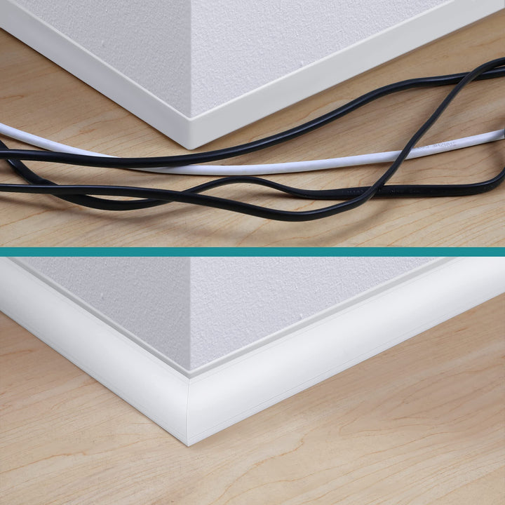 Corner Cable Concealer, 85-inch Corner Cord Cover, Large Capacity Corner Duct, Paintable Cable Management Channel for Floor Baseboard, Ceiling, Wall Corner - 5 X L 17in