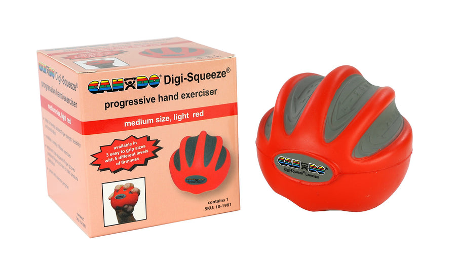10-1981 Digi-Squeeze Hand Exerciser, Medium, Red-Light