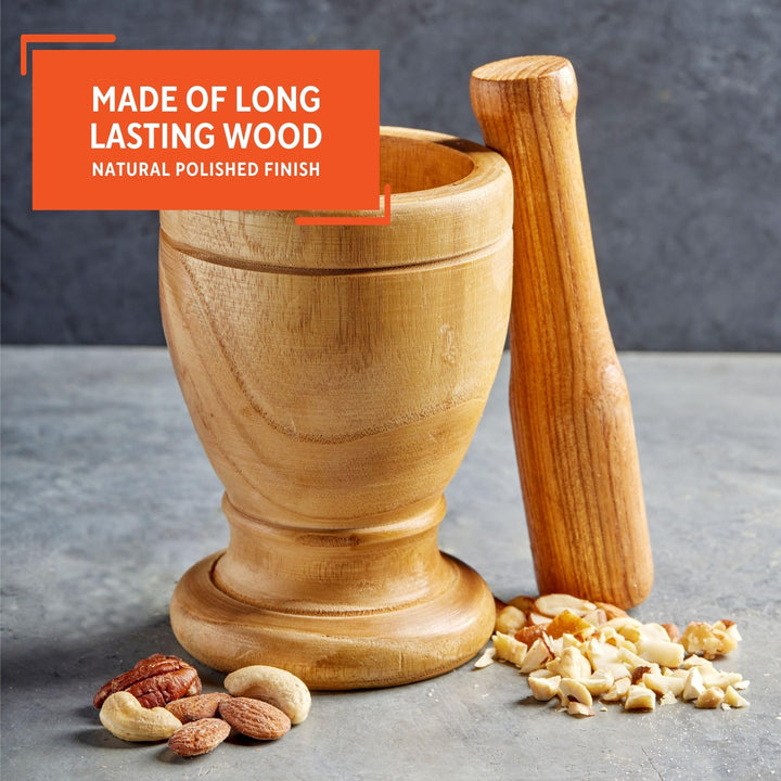 Mortar with Pestle Kitchen Essentials, Jumbo, Natural