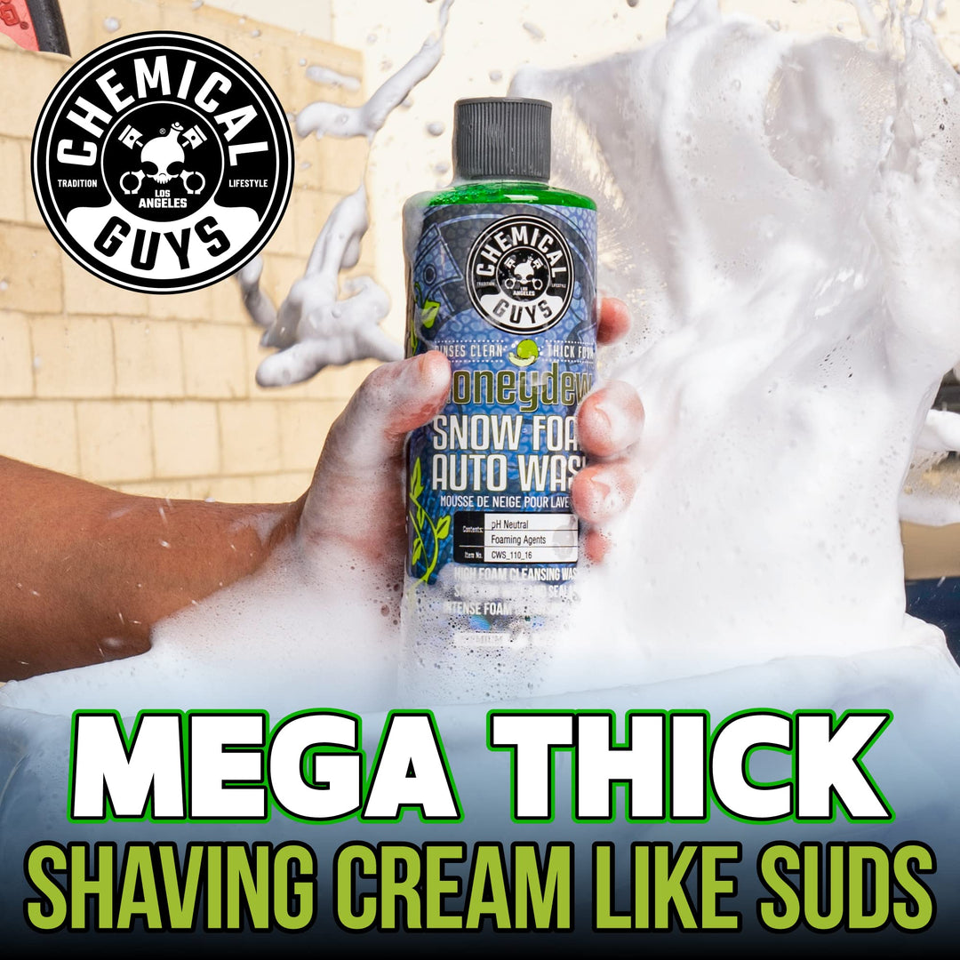CWS_110_16 Honeydew Snow Foam Car Wash Soap (Works with Foam Cannons, Foam Guns or Bucket Washes) Safe for Cars, Trucks, Motorcycles, RVs & More, 16 fl oz, Honeydew Scent
