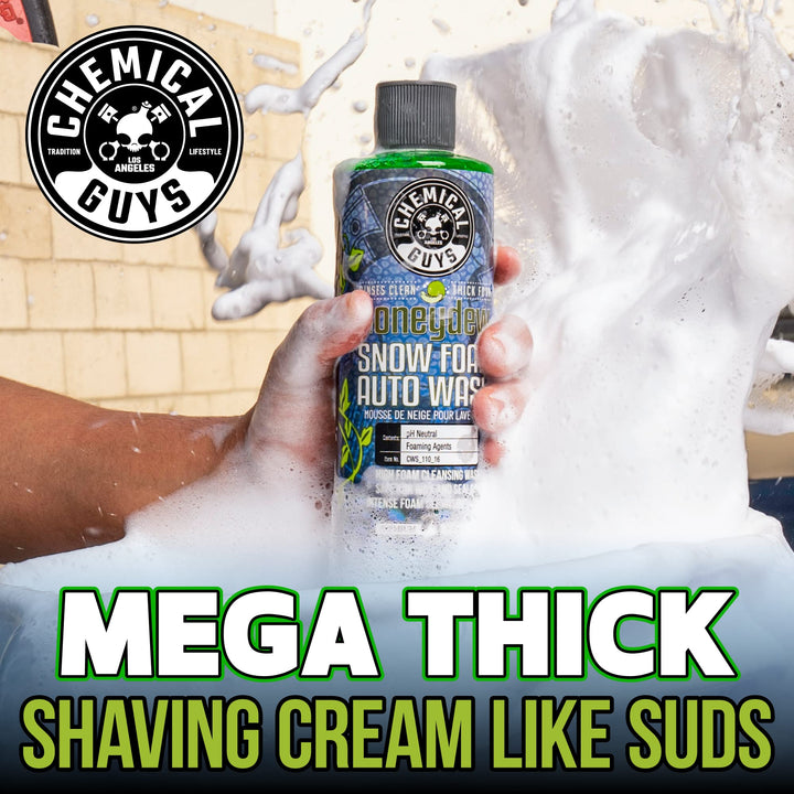 CWS_110_16 Honeydew Snow Foam Car Wash Soap (Works with Foam Cannons, Foam Guns or Bucket Washes) Safe for Cars, Trucks, Motorcycles, RVs & More, 16 fl oz, Honeydew Scent