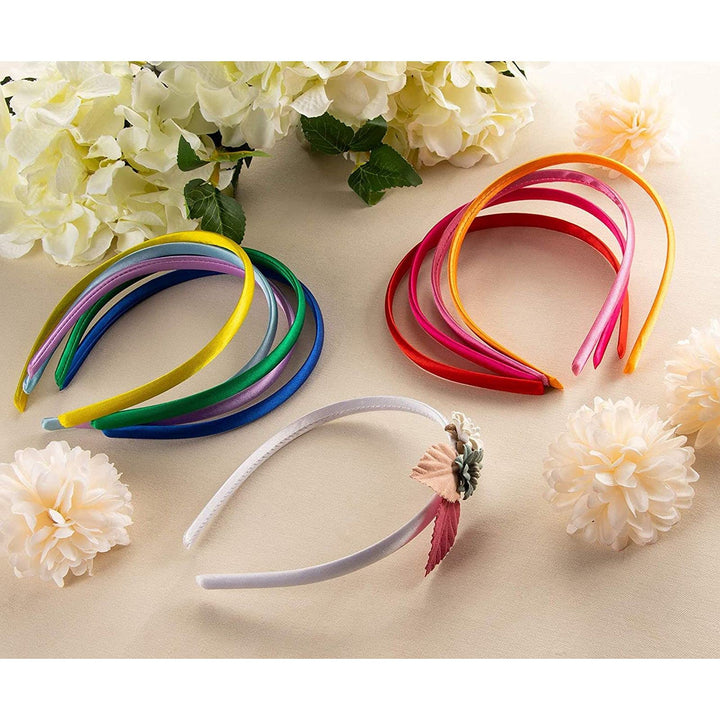 Bulk Satin Headbands, Hair Accessories for Women, Teens, Girls (10 Colors, 60 Pack)