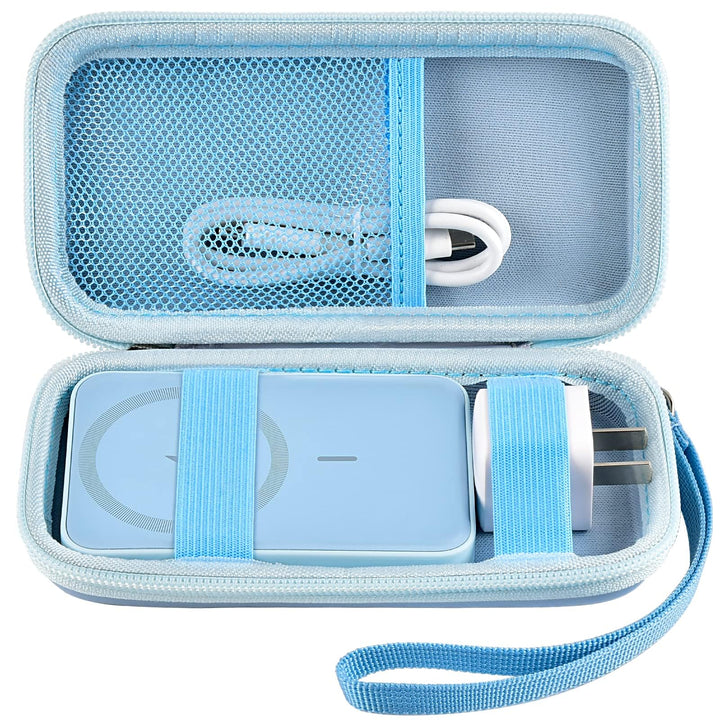 Case Compatible with Anker for Magnetic Portable Charger 5,000mAh Wireless Portable Charger. Power Bank Storage Holder for Anker 621 622 321 MagGo Battery Bank (Box Only) - Blue