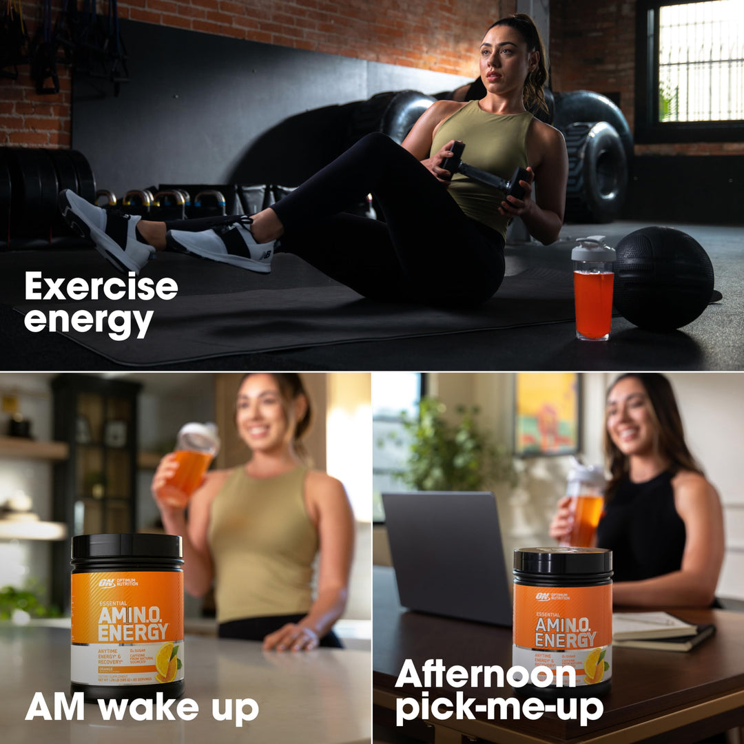 Amino Energy - Pre Workout with Green Tea, BCAA, Amino Acids, Keto Friendly, Green Coffee Extract, Energy Powder - Orange Cooler, 30 Servings (Packaging May Vary)