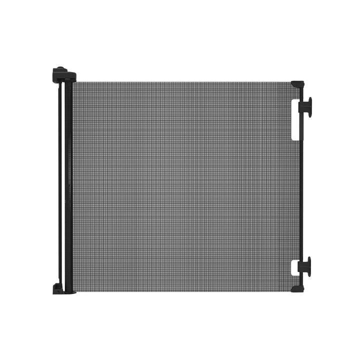 Indoor/Outdoor Retractable Baby Gate 33 Tall, Extends to 71 Wide, Gray