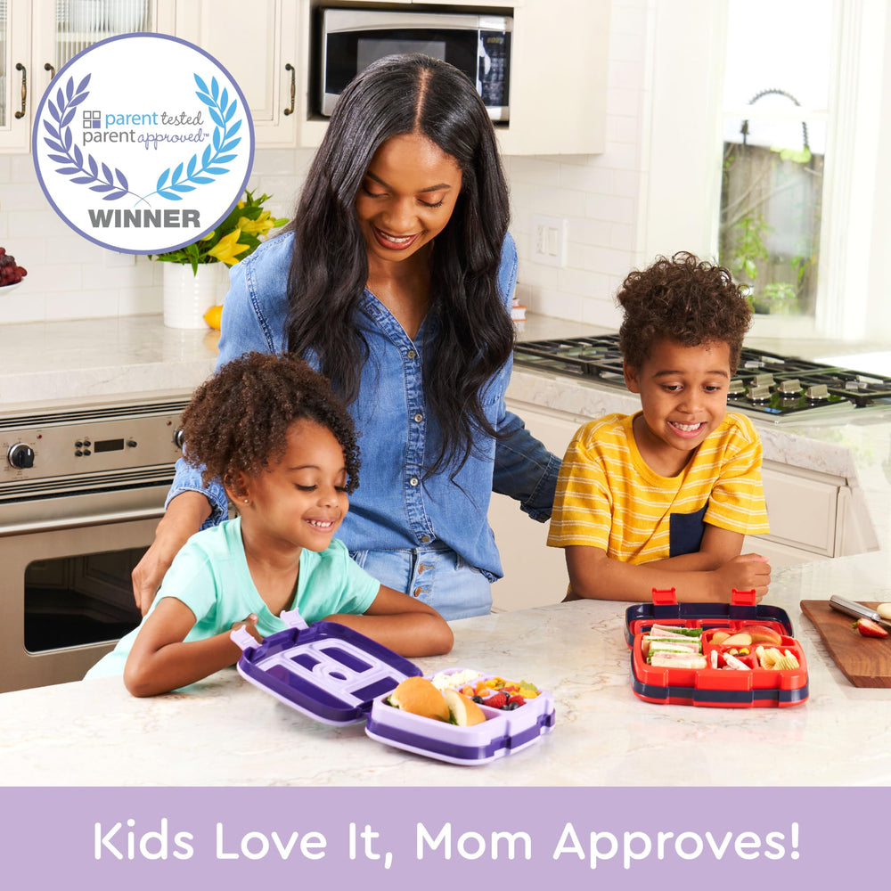 Kids Prints (Unicorn) - Leak-Proof, 5-Compartment Bento-Style Kids Lunch Box - Ideal Portion Sizes for Ages 3 to 7 - BPA-Free and Food-Safe Materials