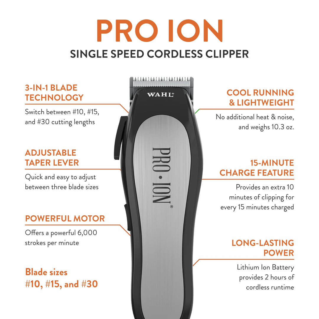 Professional Animal Pro Ion Pet, Dog, and Cat Cordless Clipper Kit