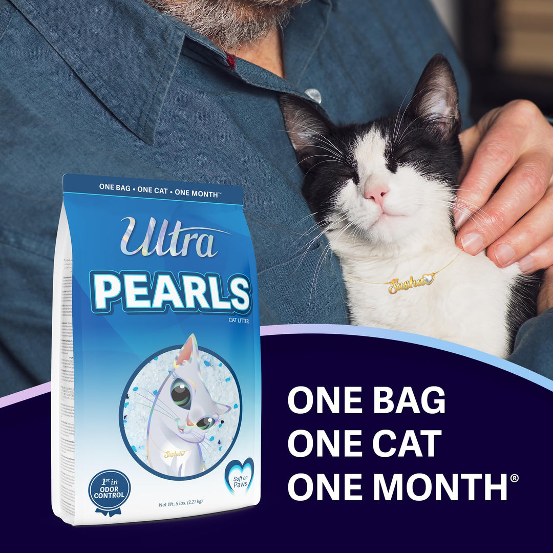 Ultra Pearls Cat Litter - 99.9% Dust Free, Low Tracking, Soft on Paws, Fragrance Free - 5 Lbs.