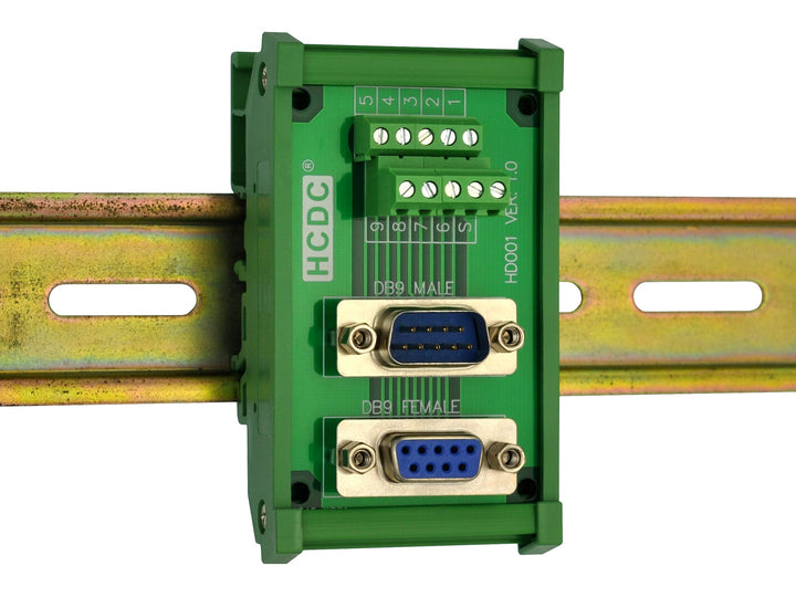 DIN Rail Mount D-SUB Male-Female Interface Module Terminal Block Breakout Board (DB37)