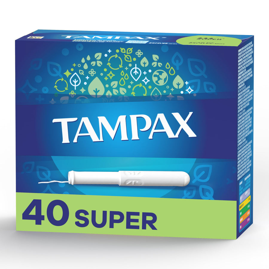 Tampons with Flushable Cardboard Applicator - Super - 40 ct