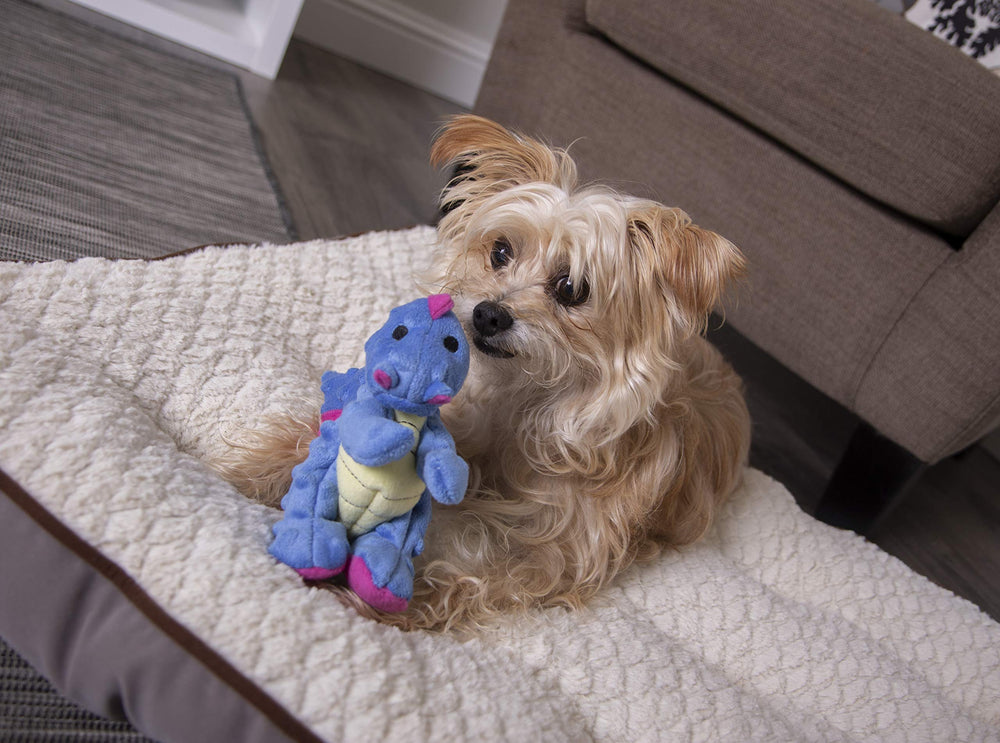 Bubble Plush Dragons Squeaky Dog Toy, Chew Guard Technology - Periwinkle, Small