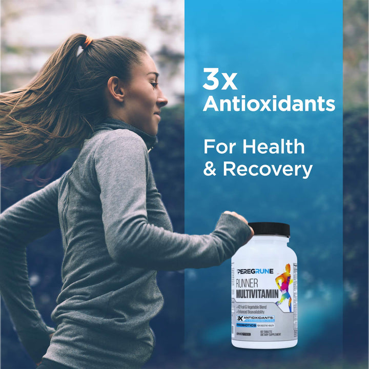 Runner Multivitamin & Joint Support Supplement – Antioxidants, Vitamin B Complex, Probiotics for Health, Energy, Endurance, Recovery - Glucosamine Chondroitin, MSM – GMP Running Supplements