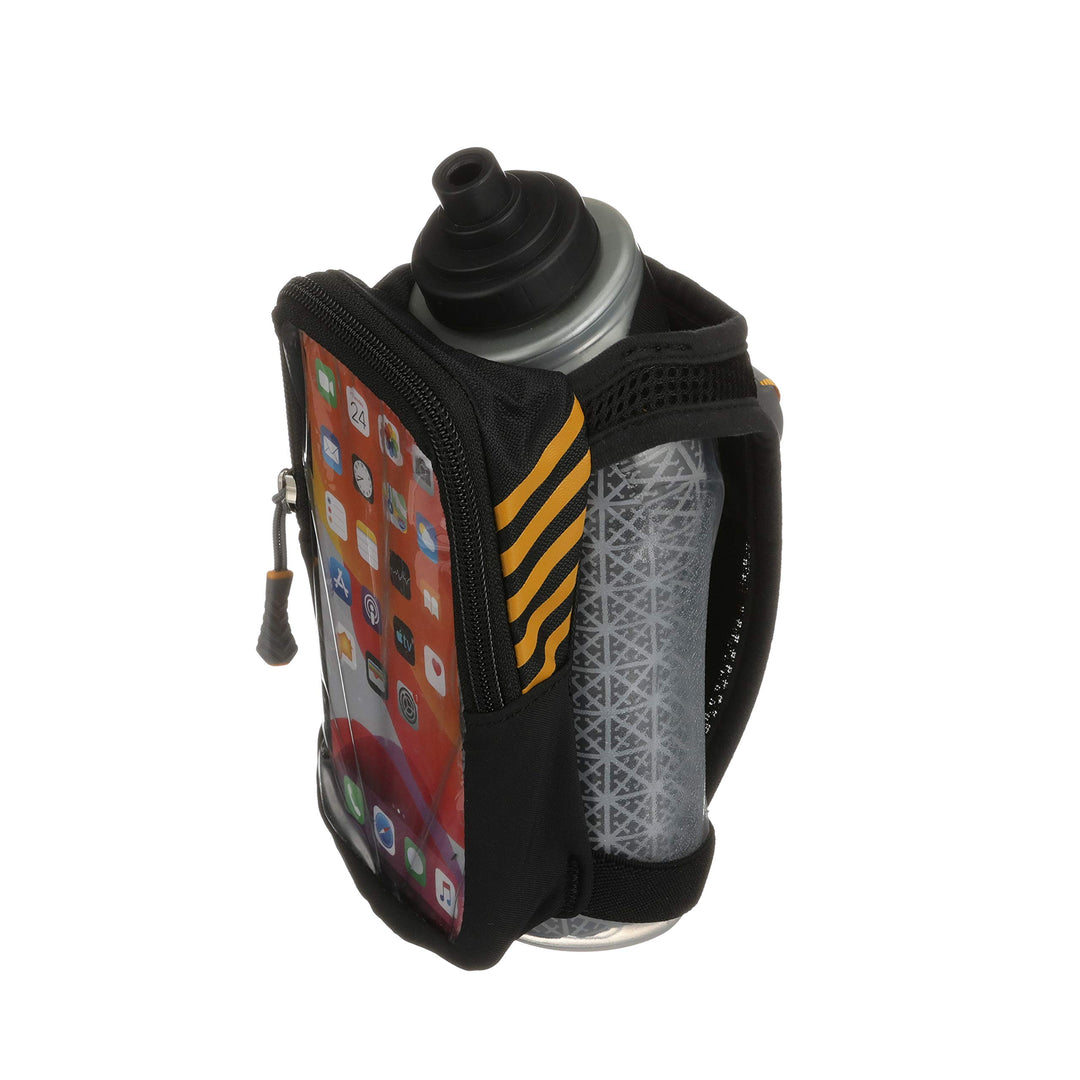 SpeedView Flask, Handheld Water Bottle & Phone Case Holder, Insulated for Running & Walking, 18oz