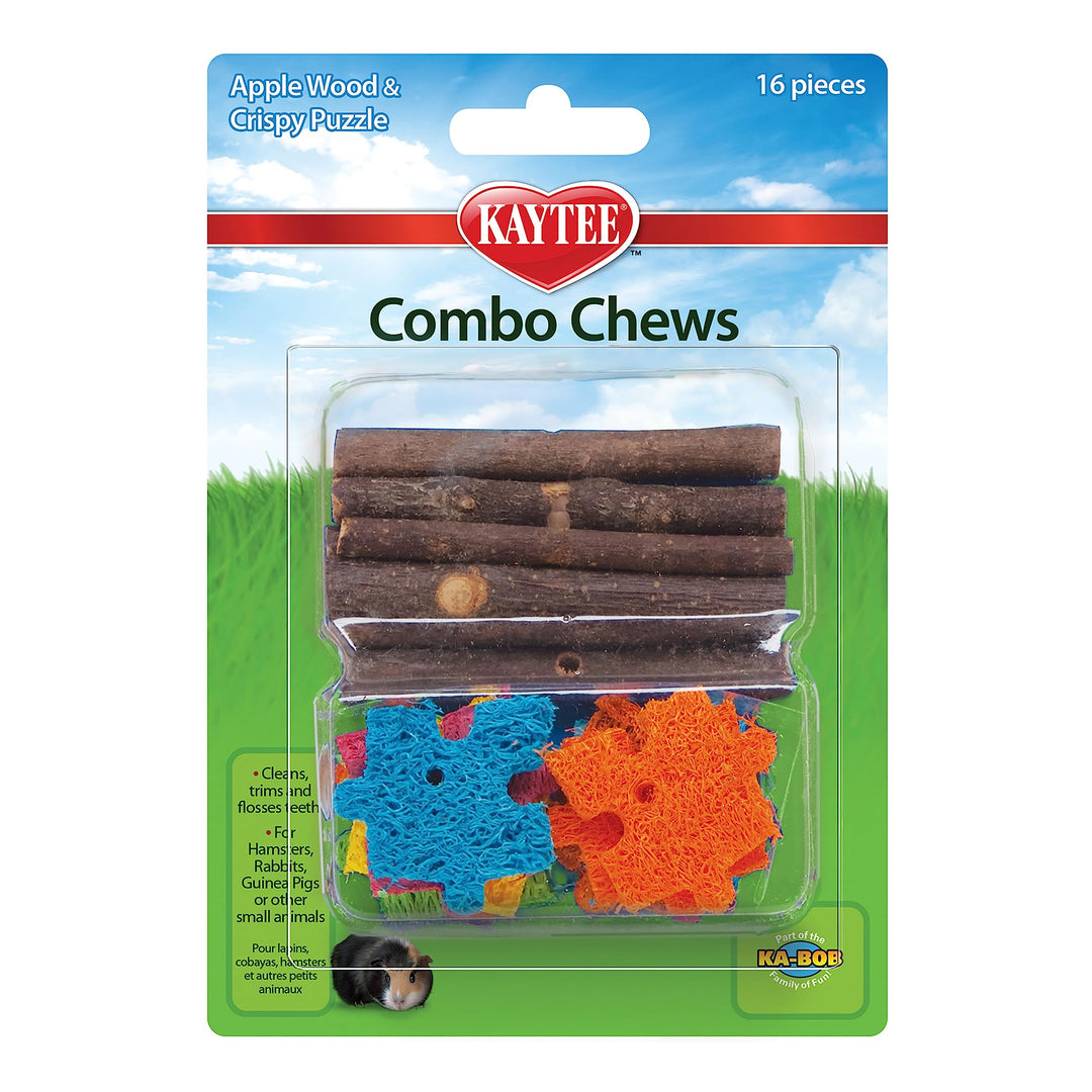 Combo Chew Apple Wood & Puzzle