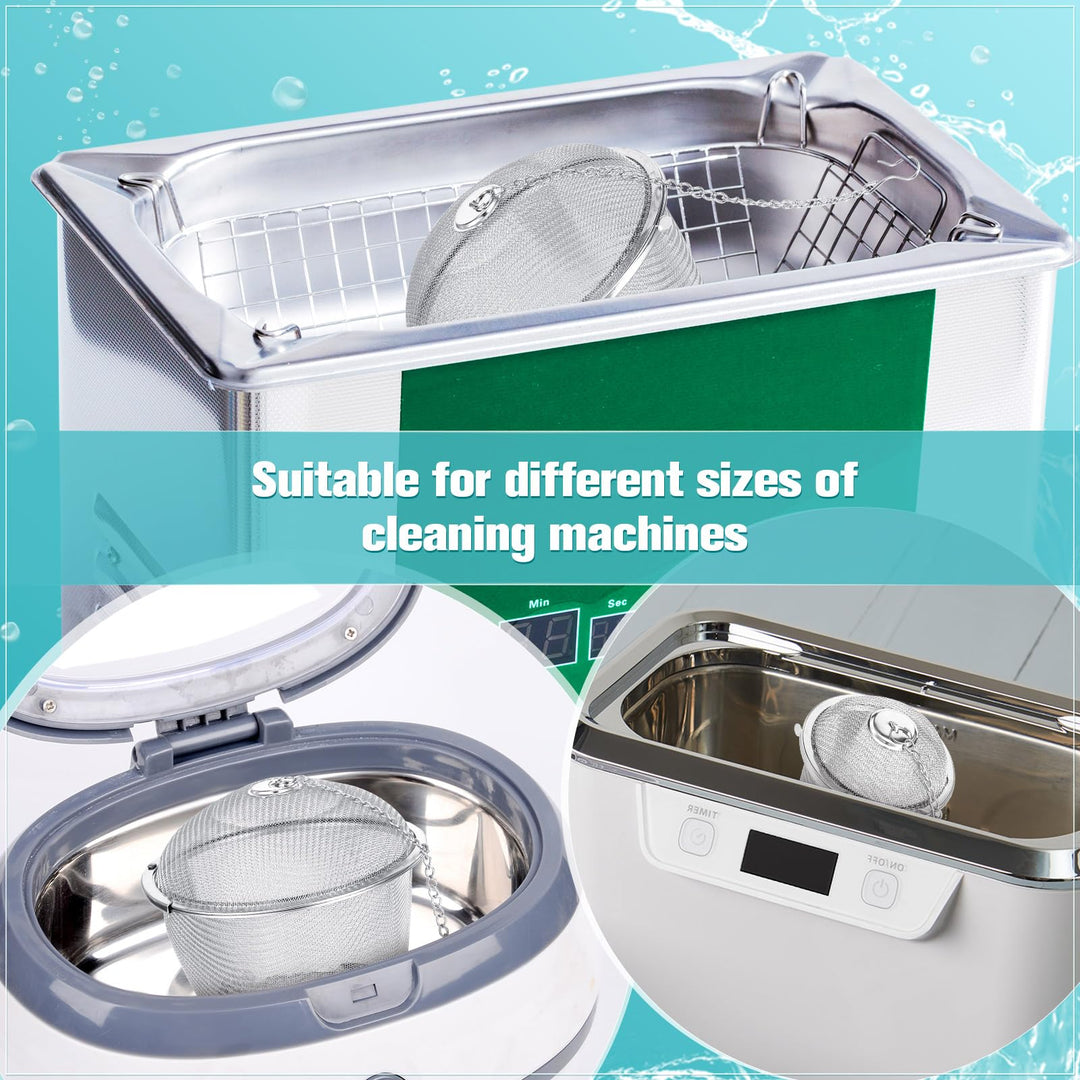 Jewelry Cleaner Baskets Jewelry Steam Cleaner Basket Stainless Steel Basket for Small Part and Jewelry Cleaner Solution with Lock and Hook