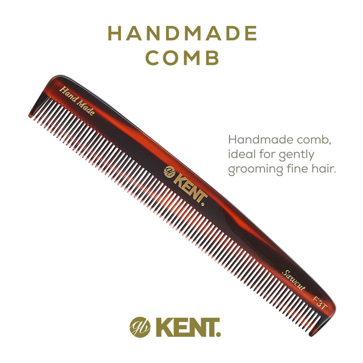 Kent Authentic Handmade Dressing Comb, Dark Brown, 160mm