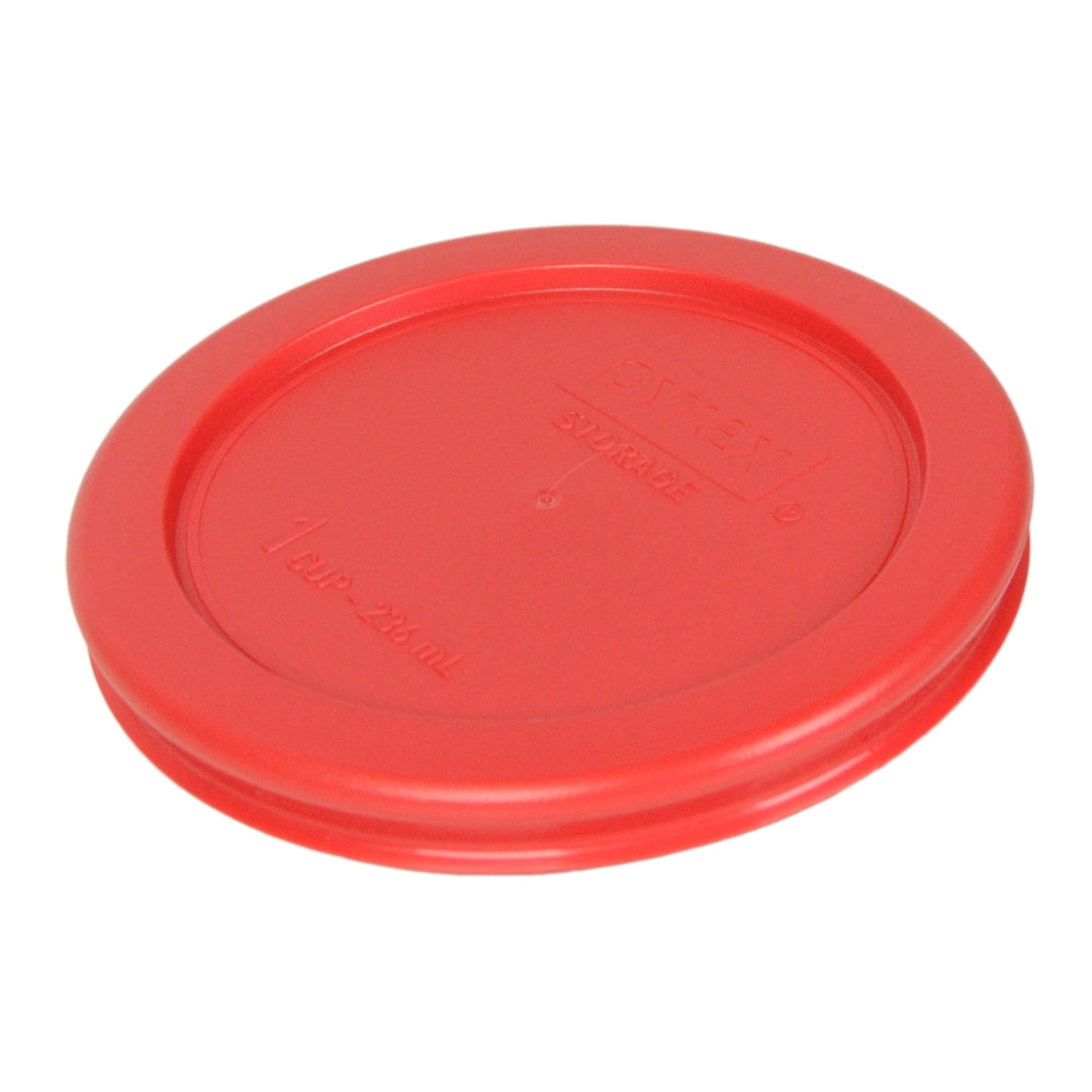 Bundle - 2 Items: 7202-PC 1-Cup Red Plastic Food Storage Lids Made in the USA