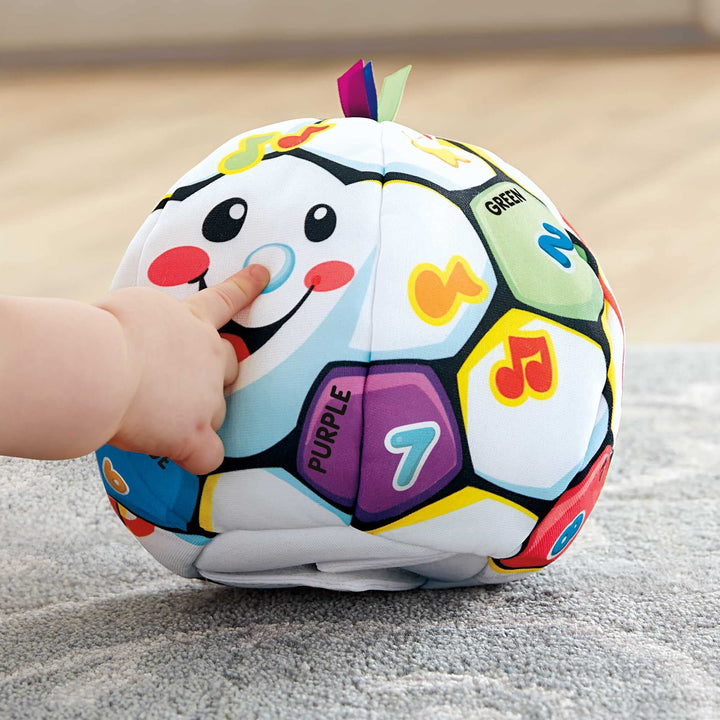 Baby Learning Toy Laugh & Learn Singin’ Soccer Ball Musical Plush with Sounds & Phrases for Infants Ages 6+ Months