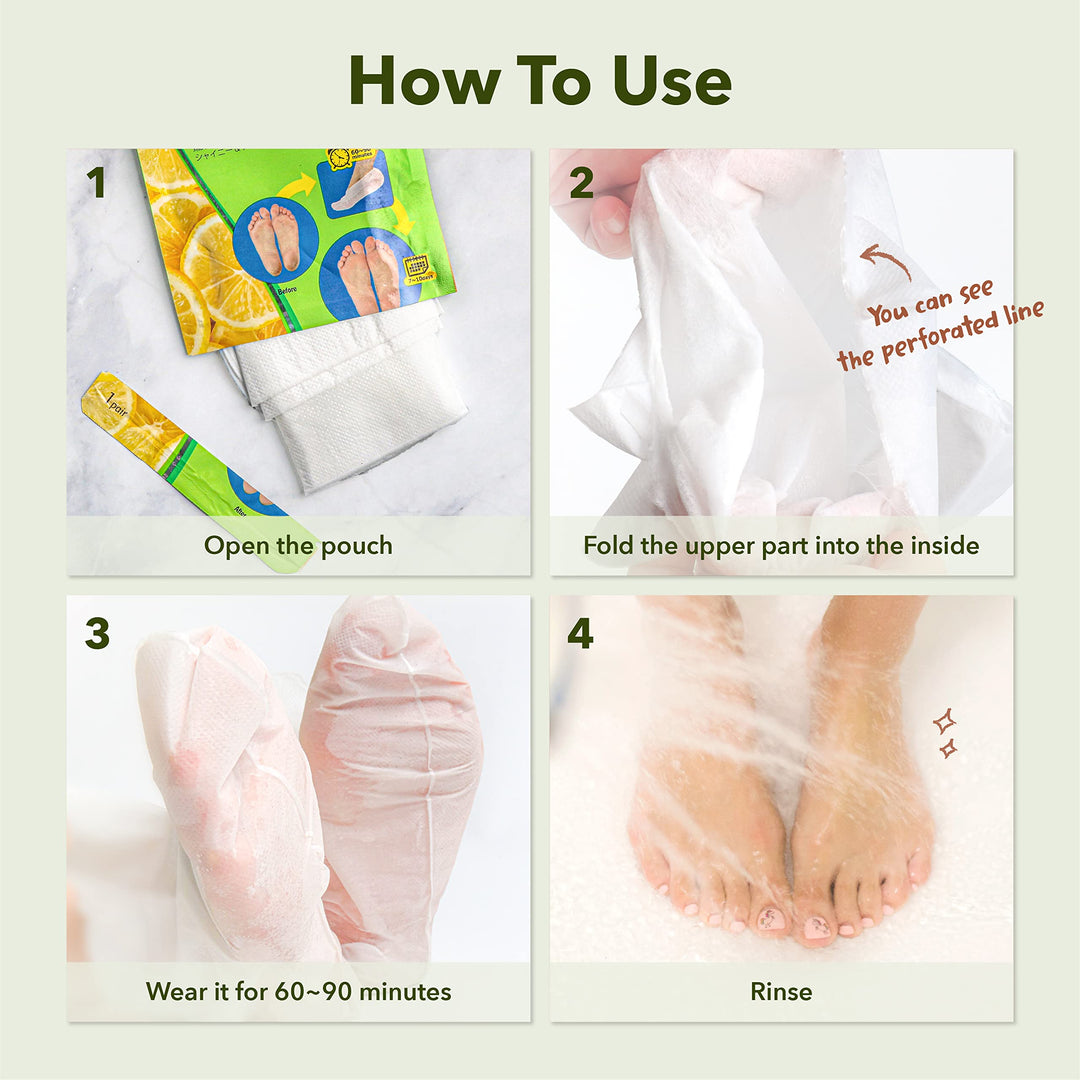 Shiny & Soft Foot Peeling Mask (3 pack) - For smooth and moist baby skin with Exfoliating peel off Calluses, Dry Skin, Cracked Heels - Men and Women