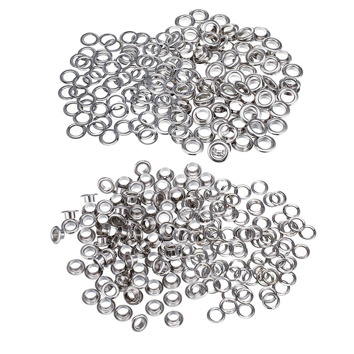 200 Sets 1/2 and 1/4 Inch Grommets Eyelets for Canvas Clothes and Leather DIY Craft Washer Self Backing