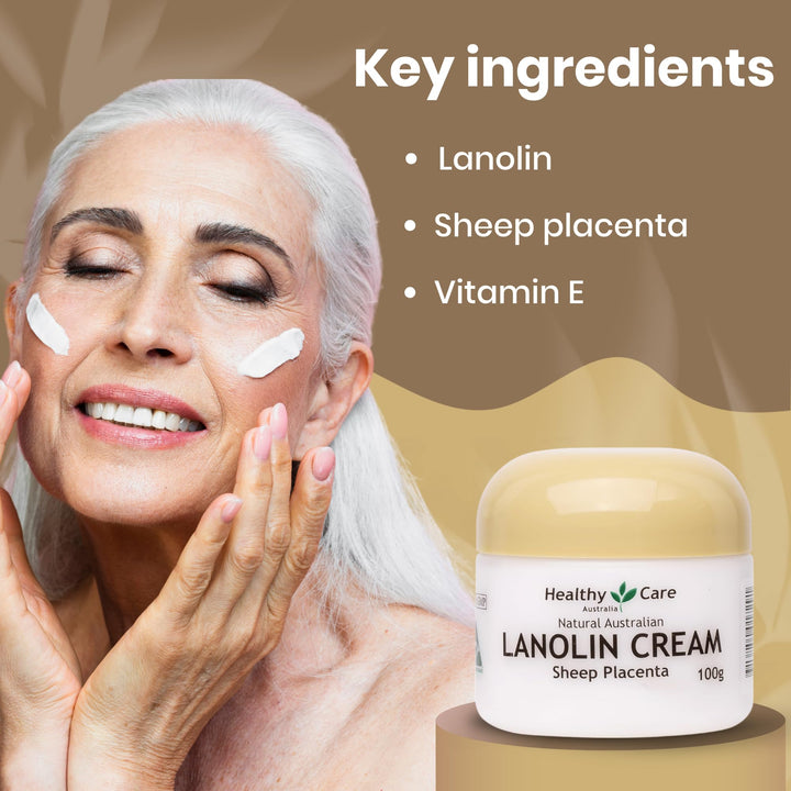 Lanoline Cream with Sheep Placenta 100gm by Healthy Care Australia