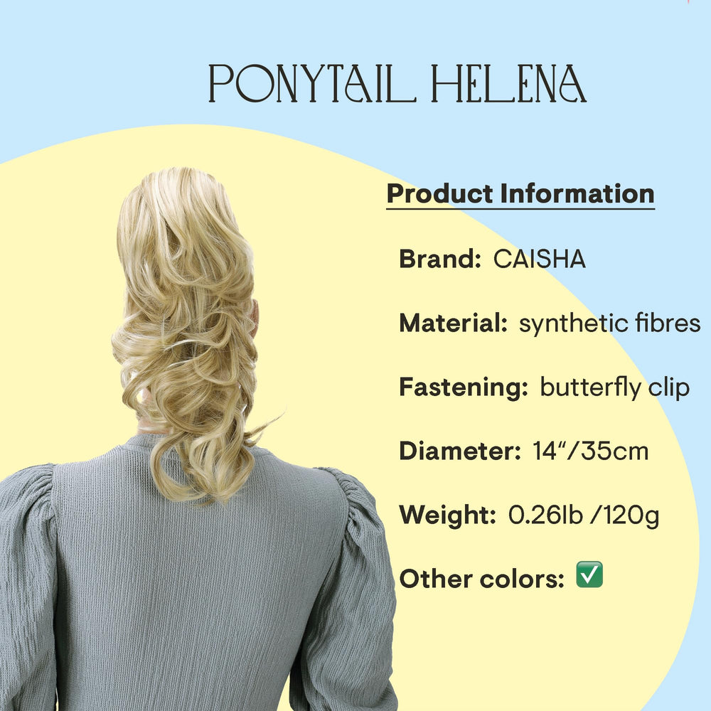 Blonde mix # 24H613 H87 : PRETTYSHOP 14 & 110g Hair Piece Ponytail Extension Straight Light Curled Nature Looking Heat-Resisting Different Colors (light blond mix H87_24H613)