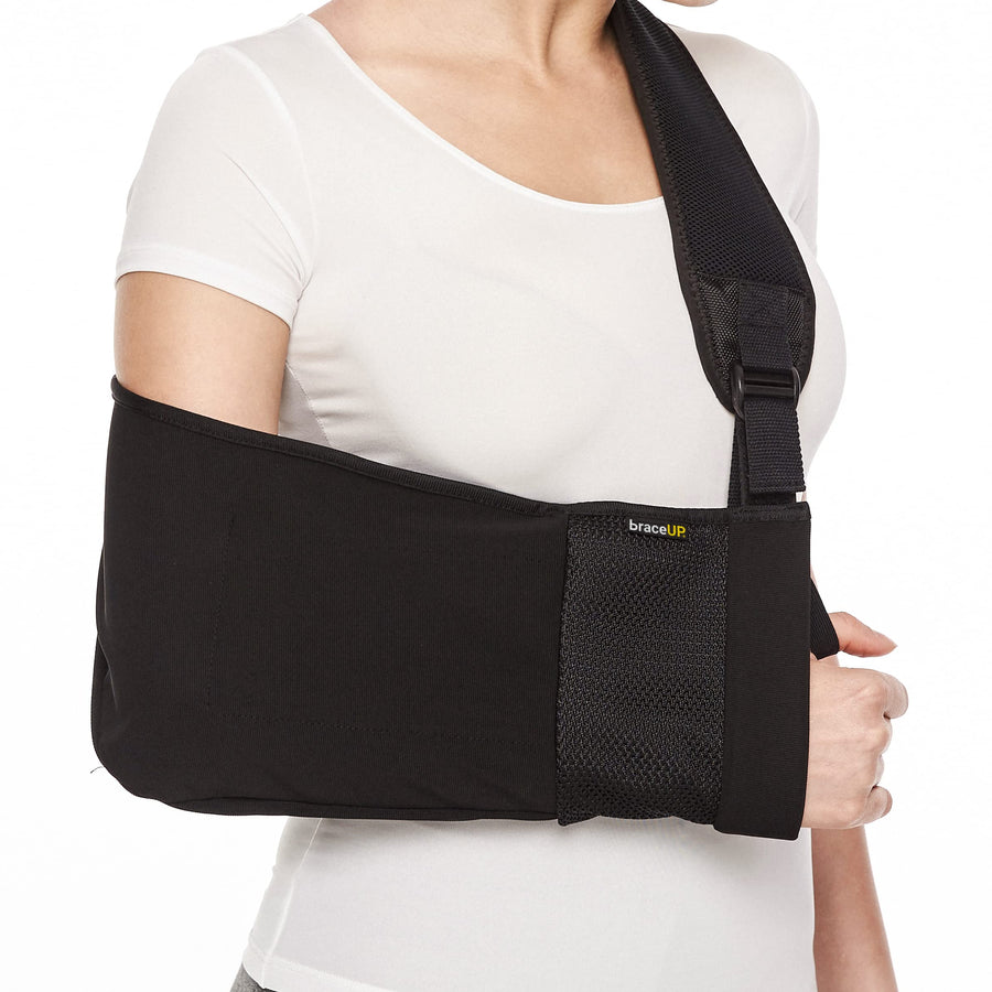Arm Sling for Shoulder Injury for Women and Men - Rotator Cuff Torn, Wrist and Elbow Surgery with Adjustable Padded Arm Support Strap