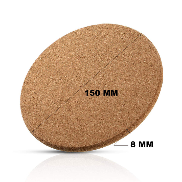6 Pieces Round 6 Absorbent Cork Coasters Wooden 0.3 Inch Thick Cork Drink Coasters for Home, Drinks Coffee Table Dining Wooden Table Desk