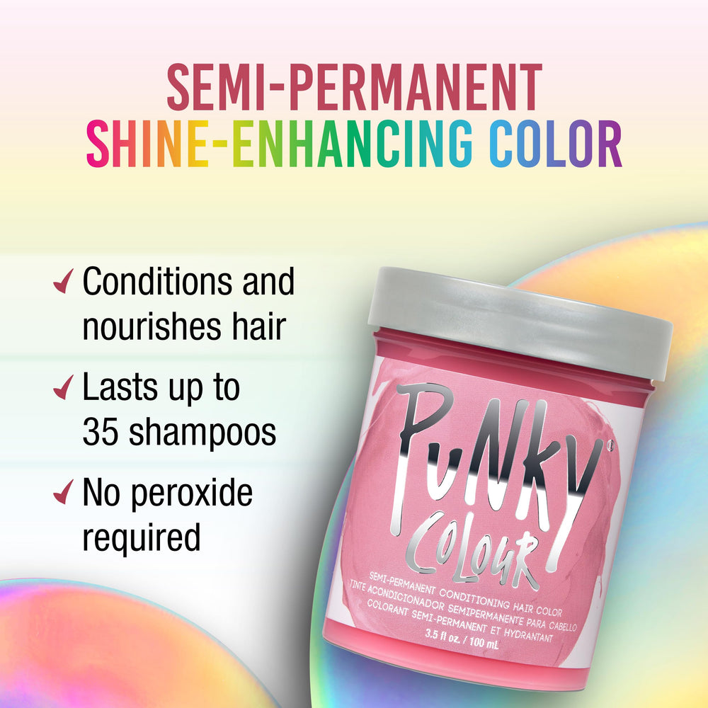 Cotton Candy Semi Permanent Conditioning Hair Color, Vegan, PPD and Paraben Free, lasts up to 25 washes, 3.5oz