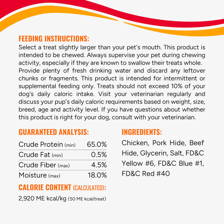 Good ‘n’ Fun Triple Flavor Wings Chews for All Dogs, Treat Your Dog to Long-Lasting Chews Made with Chicken, Pork Hide and Beef Hide, , 4 Ounces