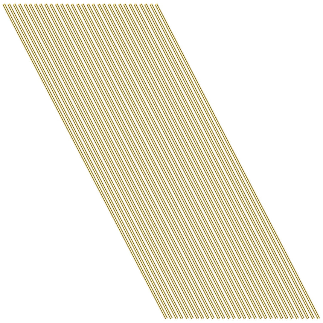 20 Pieces 2mm Brass Round Rods, Brass Solid Round Rod Lathe Bar Stock, 2mm in Diameter, 305mm in Length