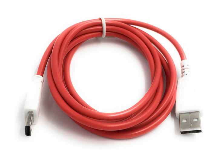 Xcivi USB Data Charger Cable Cord for Fuhu Tablets Nabi DreamTab, nabi 2S, nabi Jr., Jr. S, XD, Elev-8, 6 FT/2m (Red)