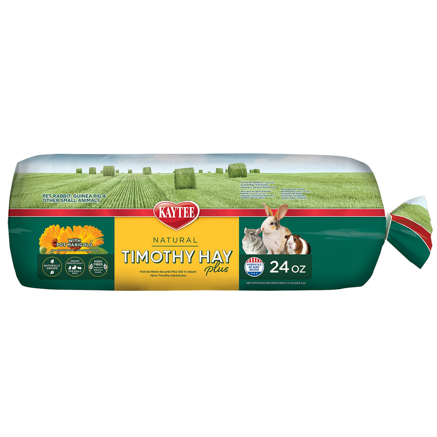 All Natural Timothy Hay Plus Marigolds for Guinea Pigs, Rabbits & Other Small Animals, 24 Ounce