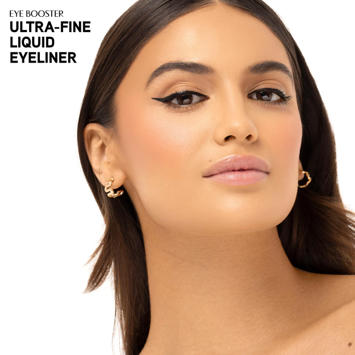 Eye Booster, Lash-Enhancing 2-in-1 Eyeliner Serum, Dermatologist Approved, Hypoallergenic, Cruelty-Free & Vegan - Ultra Black